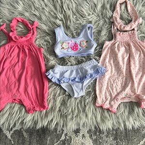 Adorable Baby Girl Outfit Set - Pink and Blue
